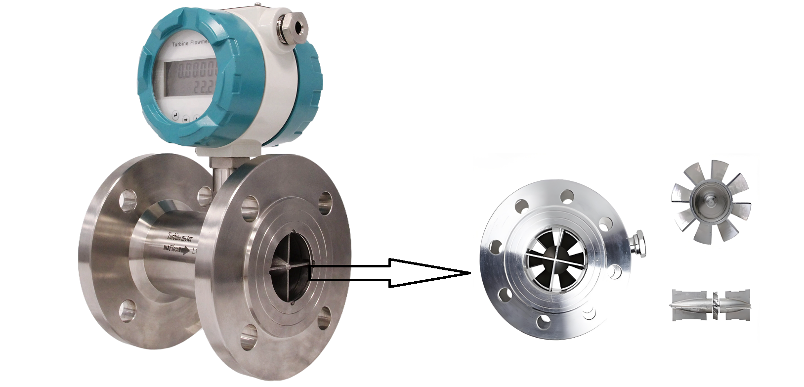 мұнайға арналған турбиналық шығын өлшегіш turbine flow meter for oil